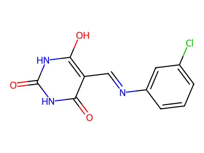 5-[(3-Chloroanilino)methylidene]-1,3-diazinane-2,4,6-trione structure