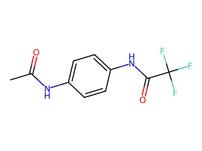 N-[4-(acetylamino)phenyl]-2,2,2-trifluoroacetamide structure