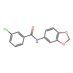 N-(1,3-benzodioxol-5-yl)-3-chlorobenzamide structure