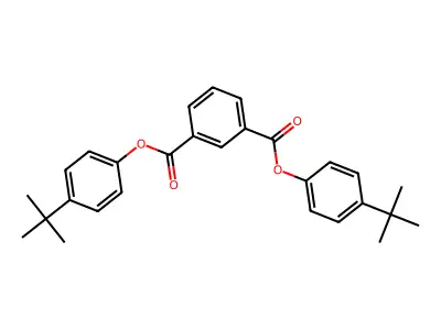 Bis(4-tert-butylphenyl) benzene-1,3-dicarboxylate structure