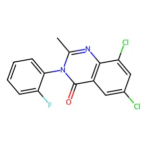 6,8-Dichloro-3-(2-fluorophenyl)-2-methylquinazolin-4-one structure