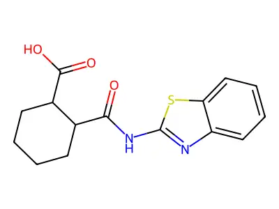 2-(1,3-Benzothiazol-2-ylcarbamoyl)cyclohexane-1-carboxylic acid structure