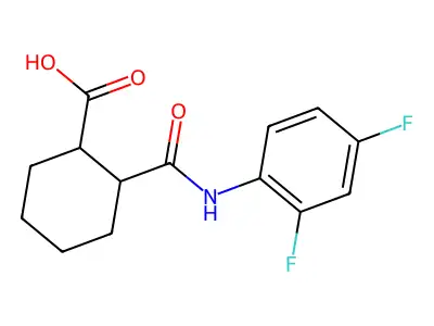 2-[(2,4-Difluorophenyl)carbamoyl]cyclohexane-1-carboxylic acid structure