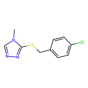 3-[(4-chlorobenzyl)sulfanyl]-4-methyl-4H-1,2,4-triazole structure