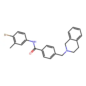 N-(4-bromo-3-methylphenyl)-4-(3,4-dihydroisoquinolin-2(1H)-ylmethyl)benzamide structure