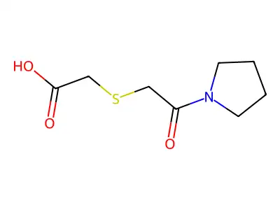 2-(2-Oxo-2-pyrrolidinylethylthio)acetic acid structure