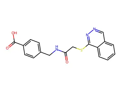 4-{[2-(Phthalazin-1-ylsulfanyl)acetamido]methyl}benzoic acid structure