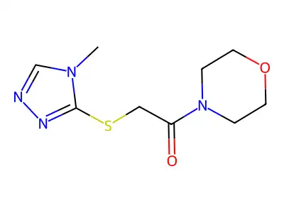 2-((4-methyl-4H-1,2,4-triazol-3-yl)thio)-1-morpholinoethanone structure