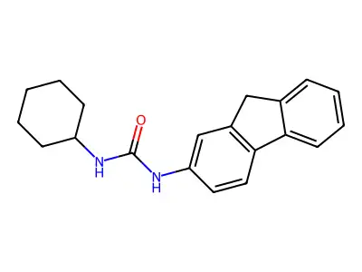 1-cyclohexyl-3-(9H-fluoren-2-yl)urea structure