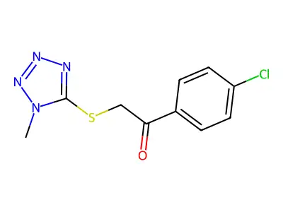 1-(4-Chlorophenyl)-2-(1-methyltetrazol-5-yl)sulfanylethanone structure