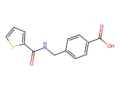 4-[(Thiophen-2-ylformamido)methyl]benzoic acid structure