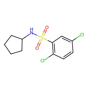2,5-dichloro-N-cyclopentylbenzenesulfonamide structure