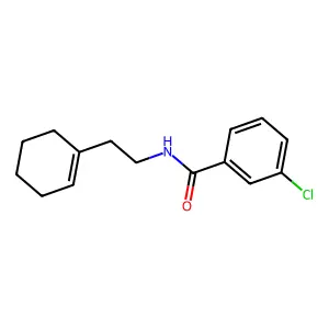 3-chloro-N-[2-(cyclohexen-1-yl)ethyl]benzamide structure