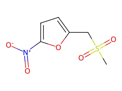 Furan, 2-[(methylsulfonyl)methyl]-5-nitro- structure
