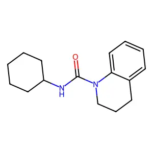 N-cyclohexyl-3,4-dihydro-1(2H)-quinolinecarboxamide structure
