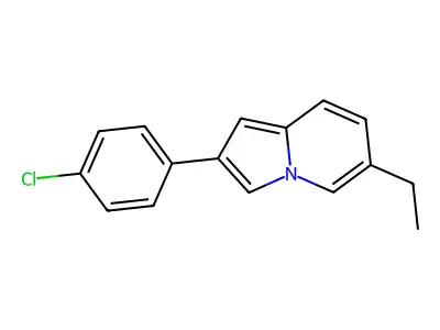 2-(4-Chlorophenyl)-6-ethylindolizine structure