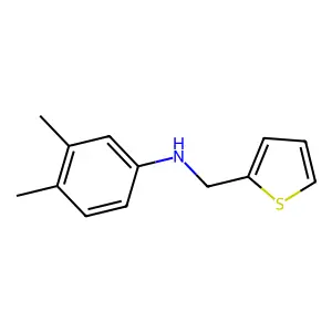 3,4-dimethyl-N-(thiophen-2-ylmethyl)aniline structure