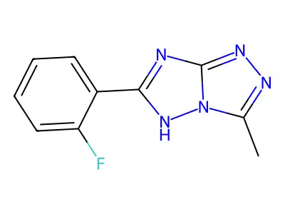 6-(2-Fluorophenyl)-3-methyl-1H-1,2,4-triazolo[4,3-b][1,2,4]triazole structure