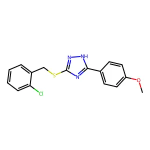 3-[(2-chlorophenyl)methylsulfanyl]-5-(4-methoxyphenyl)-1H-1,2,4-triazole structure