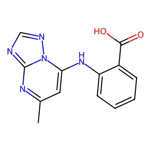 2-(5-Methyl-[1,2,4]triazolo[1,5-a]pyrimidin-7-ylamino)-benzoic acid structure