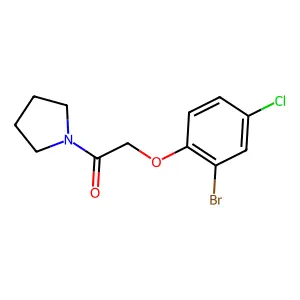 2-(2-Bromo-4-chlorophenoxy)-1-(pyrrolidin-1-yl)ethanone structure