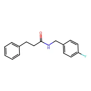 N-[(4-fluorophenyl)methyl]-3-phenylpropanamide structure