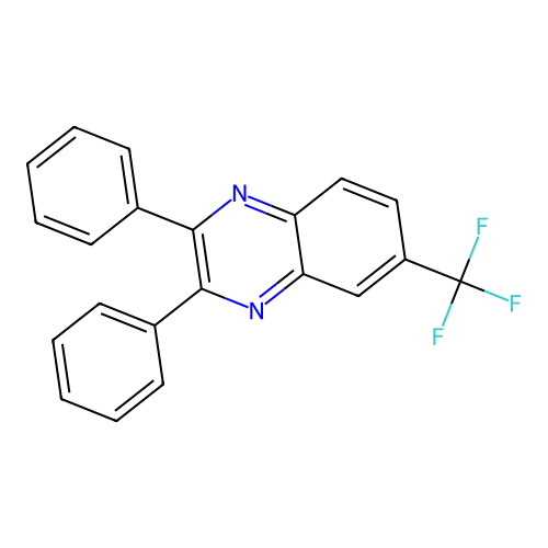 2,3-Diphenyl-6-(trifluoromethyl)quinoxaline structure