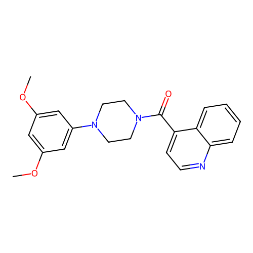 1-(3,5-Dimethoxyphenyl)-4-(4-quinolyl-carbonyl)piperazine structure
