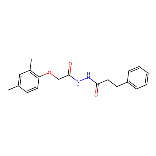 N'-[(2,4-dimethylphenoxy)acetyl]-3-phenylpropanehydrazide structure