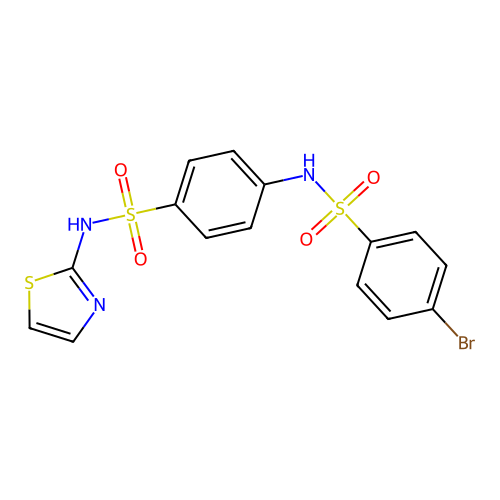 4-bromo-N-[4-(1,3-thiazol-2-ylsulfamoyl)phenyl]benzenesulfonamide structure
