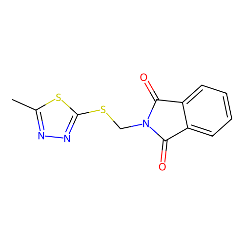 2-{[(5-methyl-1,3,4-thiadiazol-2-yl)sulfanyl]methyl}-1H-isoindole-1,3(2H)-dione structure