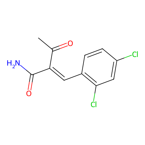 2-(2,4-Dichlorobenzylidene)-3-oxobutanamide structure