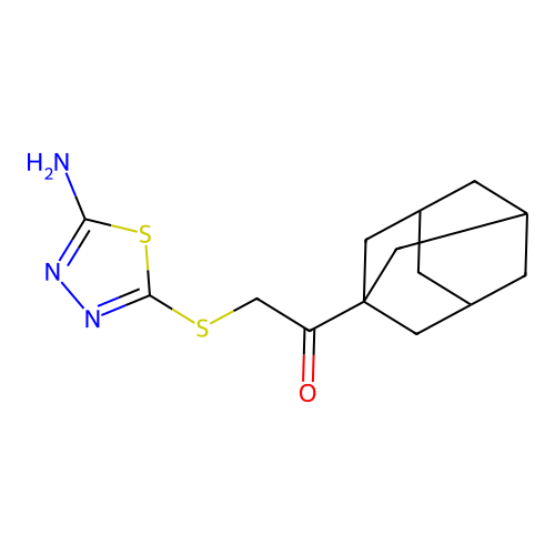 1-(Adamantan-1-yl)-2-[(5-amino-1,3,4-thiadiazol-2-yl)sulfanyl]ethanone structure
