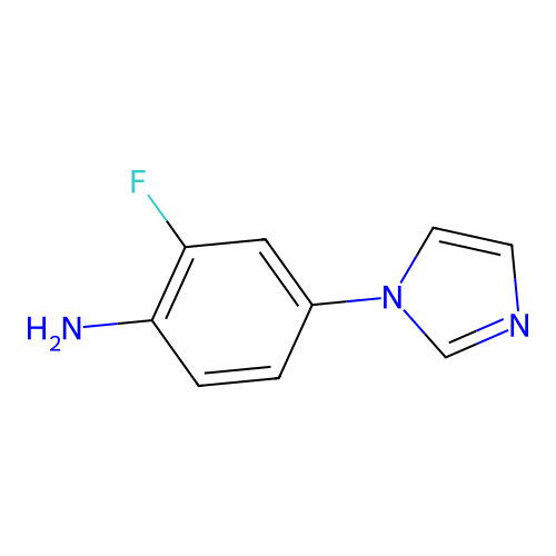 2-fluoro-4-(1H-imidazol-1-yl)benzenamine structure