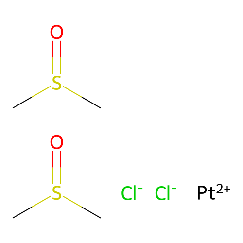 cis-Dichlorobis(dimethylsulfoxido)platinum(II) structure