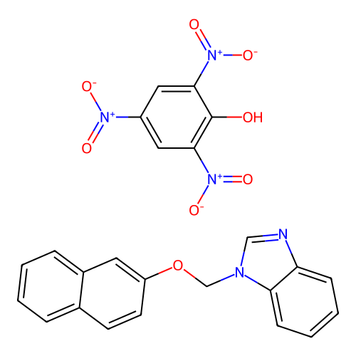 Benzimidazole, 1-((2-naphthyloxy)methyl)-, picrate structure