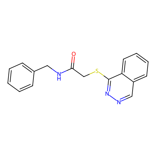 N-benzyl-2-(phthalazin-1-ylsulfanyl)acetamide structure
