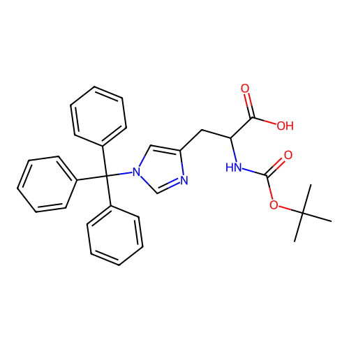 N-Boc-N'-trityl-L-histidine structure
