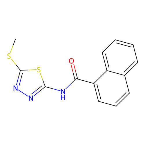N-(5-(methylthio)-1,3,4-thiadiazol-2-yl)-1-naphthamide structure