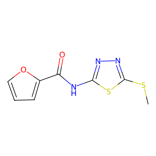 N-(5-methylsulfanyl-1,3,4-thiadiazol-2-yl)furan-2-carboxamide structure