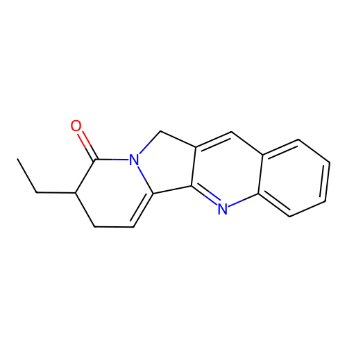 8-ethyl-7,11-dihydroindolizino[1,2-b]quinolin-9(8H)-one structure