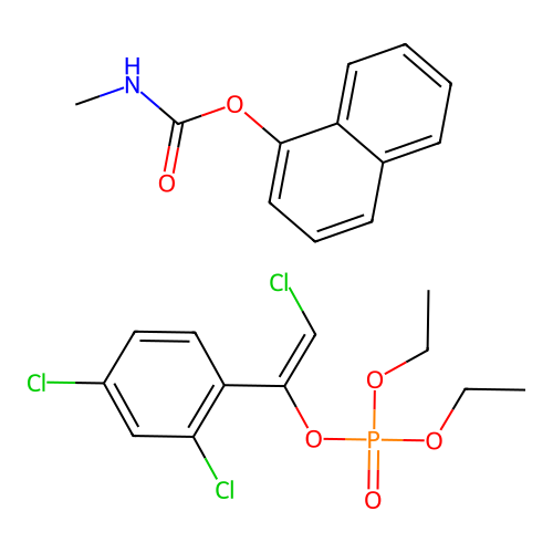 Chlorfenvinphos + carbaryl structure