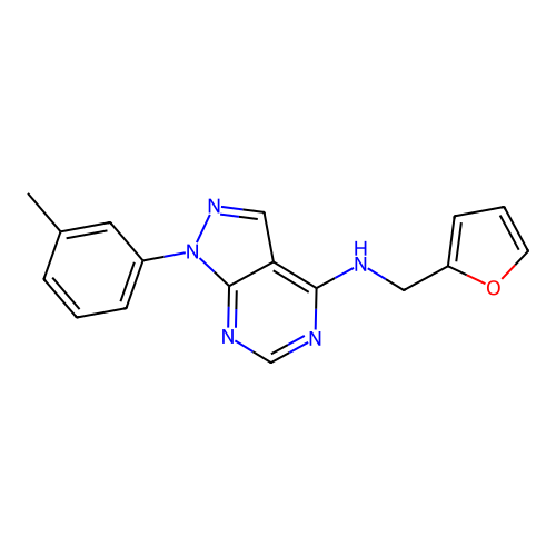(2-Furylmethyl)[1-(3-methylphenyl)pyrazolo[4,5-e]pyrimidin-4-yl]amine structure