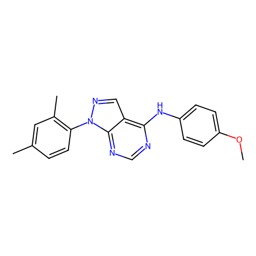 1-(2,4-dimethylphenyl)-N-(4-methoxyphenyl)-1H-pyrazolo[3,4-d]pyrimidin-4-amine structure