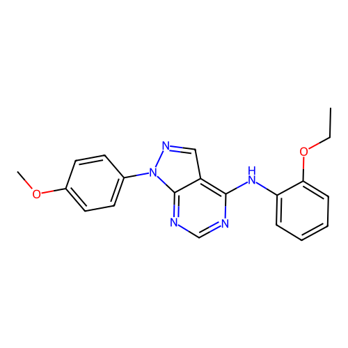 N-(2-ethoxyphenyl)-1-(4-methoxyphenyl)-1H-pyrazolo[3,4-d]pyrimidin-4-amine structure