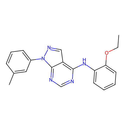 N-(2-ethoxyphenyl)-1-(3-methylphenyl)-1H-pyrazolo[3,4-d]pyrimidin-4-amine structure