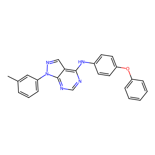 1-(3-methylphenyl)-N-(4-phenoxyphenyl)-1H-pyrazolo[3,4-d]pyrimidin-4-amine structure