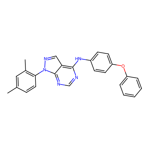 1-(2,4-dimethylphenyl)-N-(4-phenoxyphenyl)-1H-pyrazolo[3,4-d]pyrimidin-4-amine structure
