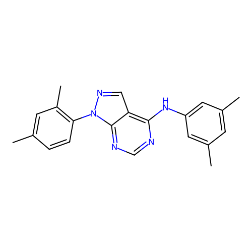 1-(2,4-dimethylphenyl)-N-(3,5-dimethylphenyl)-1H-pyrazolo[3,4-d]pyrimidin-4-amine structure