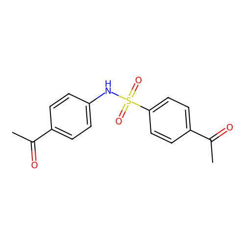 4-acetyl-N-(4-acetylphenyl)benzenesulfonamide structure